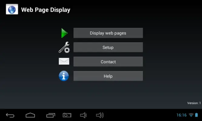 Web Page Display android App screenshot 1